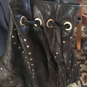 Bulga Large Butterfly Bag Dark Brown Leather